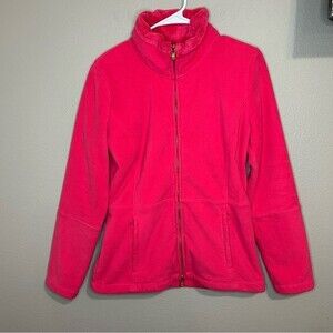 Lilly Pulitzer Grace pink full zip fleece jacket women's size small